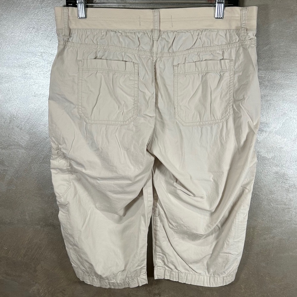 Sonoma Life Style Skimmer Khaki Cargo Pants Beige Womens Size 8 Utility Cropped - Picture 9 of 10